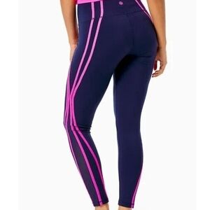 Lilly Pulitzer Dark Blue and Bright Pink Leggings